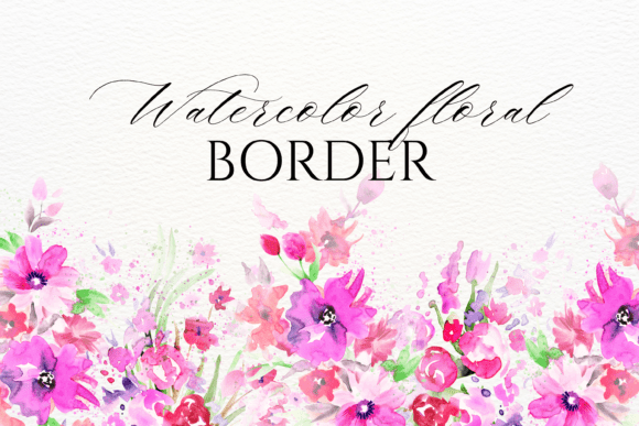 Download Watercolor Floral Border PNG - Floral Collection