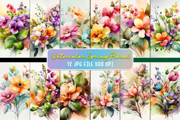 Download Watercolor Spring Floral Background JPG - Floral Collection