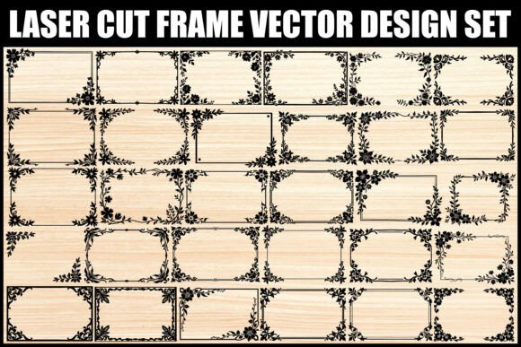 Download Floral Laser Cut Frame Vector Set - Floral Collection