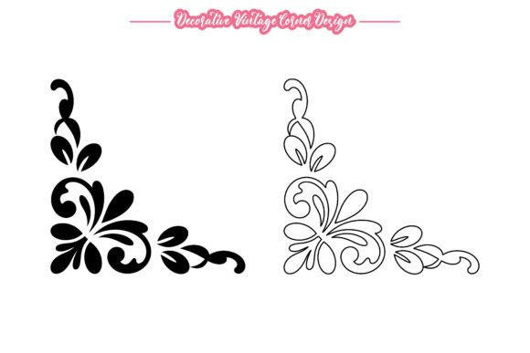 Download Ornamental Floral Corner Border Vector - Floral Collection