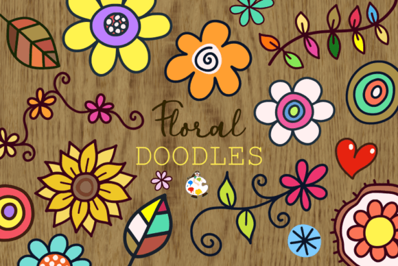 Download Floral Doodles - Crafting Elements - Floral Collection