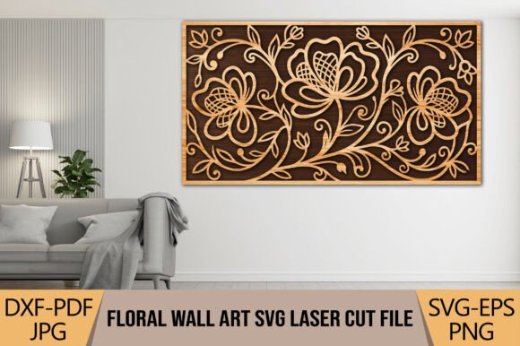Download Floral Wall Art SVG Laser Cut File - Floral Collection