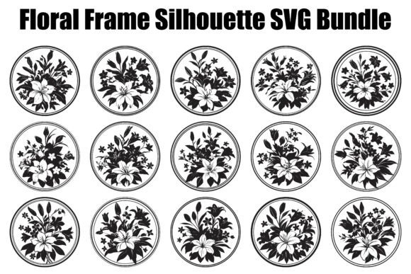 Download Floral Frame Silhouette SVG Bundle - Floral Collection