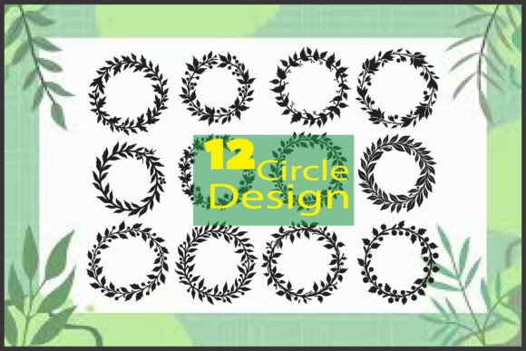 Download Floral Circle Wreath Silhouette - Floral Collection