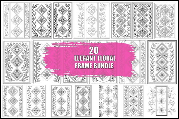 Download Elegant Floral Frame Bundle - Floral Collection