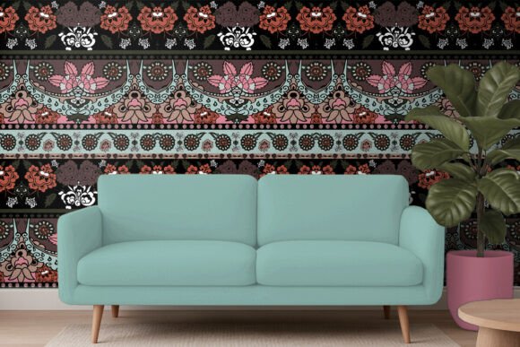 Download Ornamental Floral Border Seamless Patter - Floral Collection