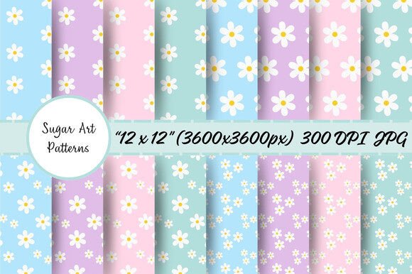 Download Cute Digital Paper Floral Patterns - Floral Collection