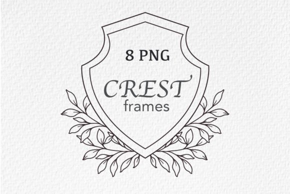 Download Floral Crest Frame Outline - Floral Collection