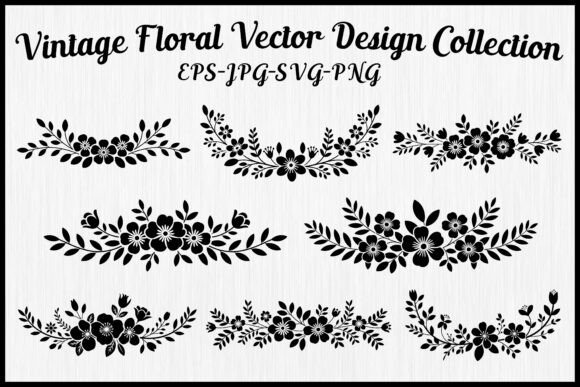 Download Laser Cut Floral Divider Vector Art - Floral Collection