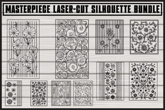 Download Floral Laser Cut Silhouette Panels - Floral Collection