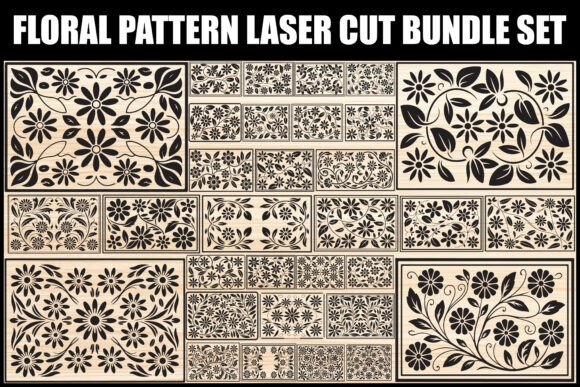 Download Floral Pattern Laser Cut Bundle Set - Floral Collection