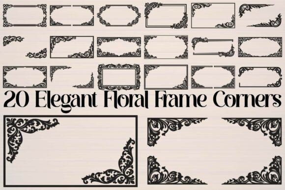 Download Elegant Floral Frame Corners - Floral Collection
