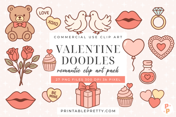 Download Cute Valentine Clipart Doodles PNG - Cute valentine Collection