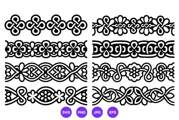 Download Ornamental Floral Border Patterns Vector - Floral Collection