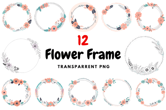 Download Boho Round Floral Frame PNG - Floral Collection
