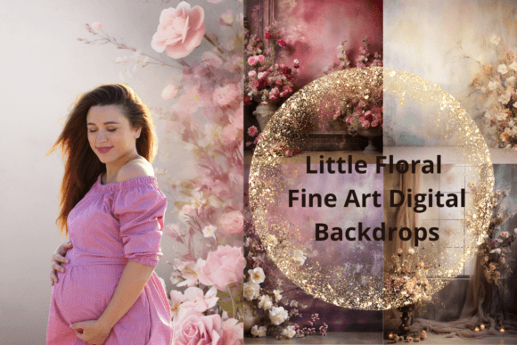 Download Little Floral Fine Art Digital Backdrops - Floral Collection