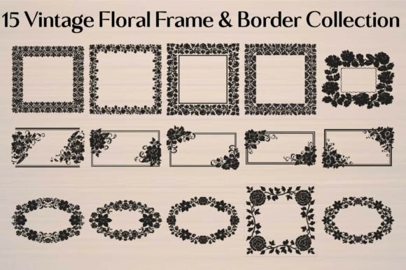 Download Vintage Floral Frame &amp; Border - Floral Collection