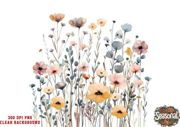 Download Watercolor Floral Border PNG. Wildflower - Floral Collection