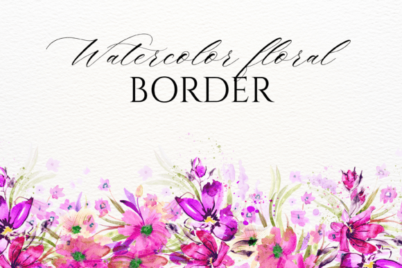 Download Watercolor Floral Border PNG - Floral Collection